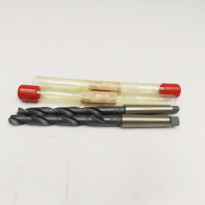 Union Twist Drill 35/64" Diam. 2 Flute Drill Bit MT2 Shank 9" OAL Lot Of 2