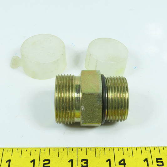 1-5/16"-12 Male ORB x 1-7/16"-12 Male ORFS In-line Hydraulic Coupling