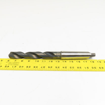 Precision Twist Drill 1-5/64" Diam. 2 Flute Drill Bit MT4 Shank 118° 12-1/2" OAL