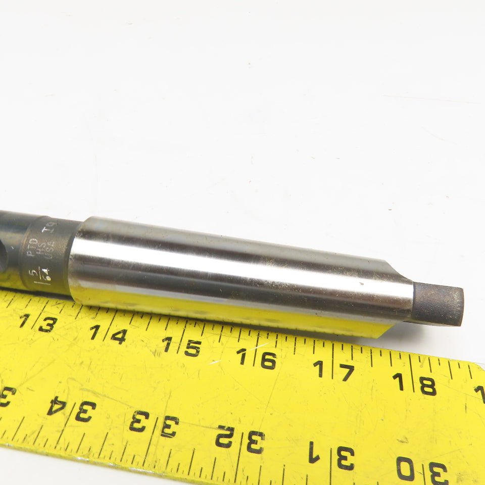 Precision Twist Drill 1-5/64" Diam. 2 Flute Drill Bit MT4 Shank 118° 12-1/2" OAL