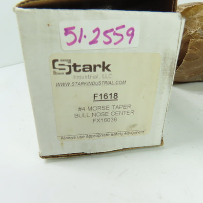 Stark F1618 #4 Morse Taper Bull Nose Center FX16036