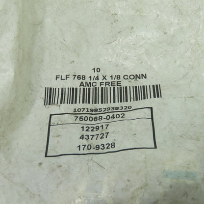 FLF 768 1/4 X 1/8 Connector AMC Free Lot Of 18
