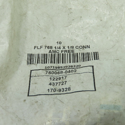 FLF 768 1/4 X 1/8 Connector AMC Free Lot Of 18