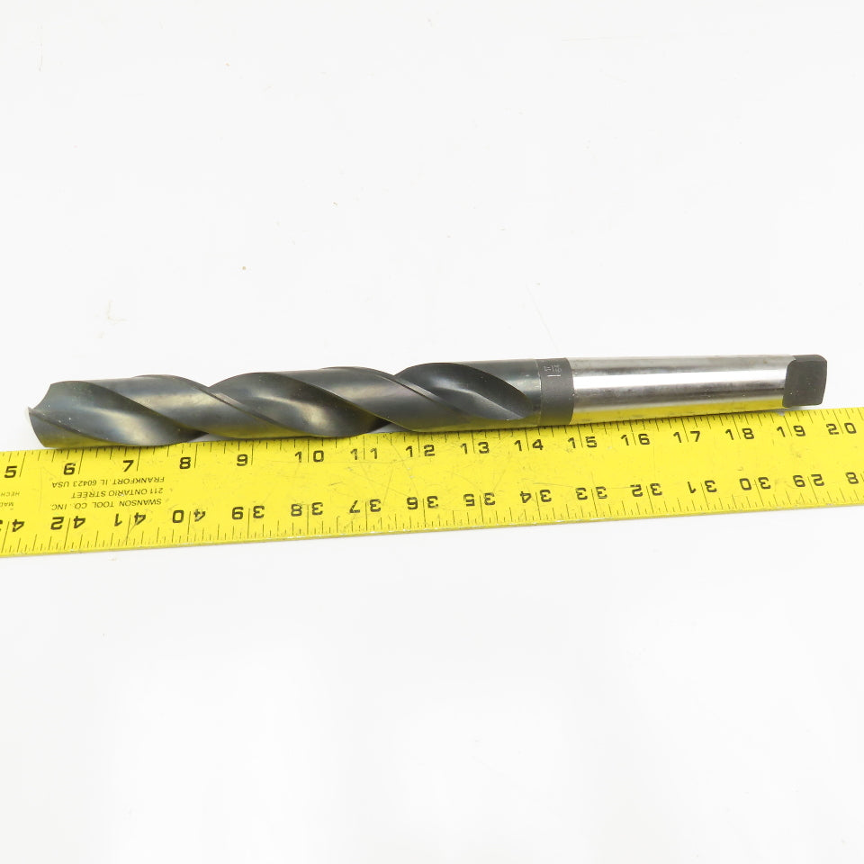 Precision Twist Drill 1-17/64" Diam. 2 Flute Drill Bit MT4 Shank 135°