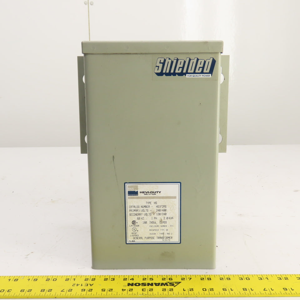 Hevi-Duty HS1F2AS 2.0kVA Single Phase Transformer Pri 240/480V Sec 120/240V 3R