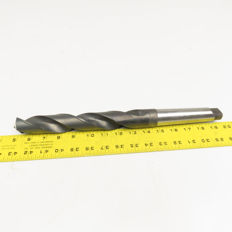 Precision Twist Drill 1-11/32" Diam. 2 Flute Drill Bit MT4 Shank 118°
