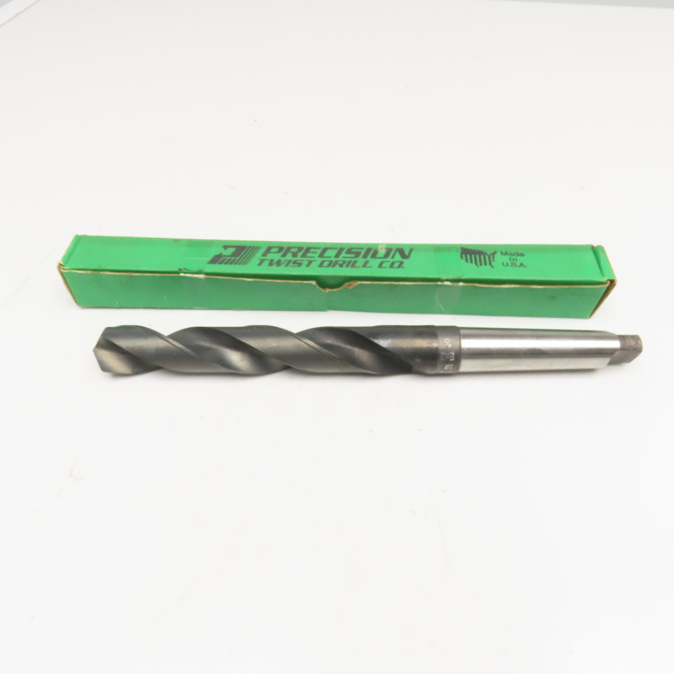 Precision Twist Drill 1-11/32" Diam. 2 Flute Drill Bit MT4 Shank 118°