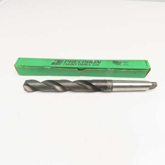 Precision Twist Drill 1-11/32" Diam. 2 Flute Drill Bit MT4 Shank 118°