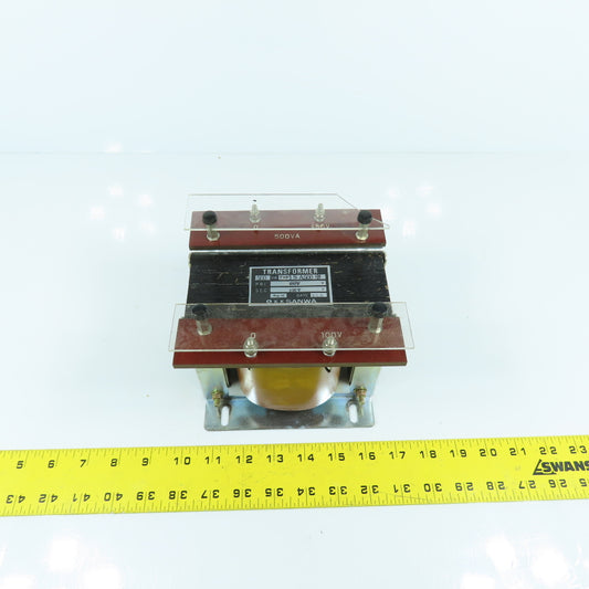 K.K. Sanwa 1SA500 500VA 1PH Transformer Pri 480V Sec 100V 50/60HZ Tested