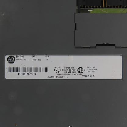 Allen Bradley 1746-A10 Ser B 10-Slot Rack Chassis (Clean)