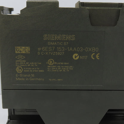 Siemens 153-1AA03-0XB0 Simatic S7 ET 200M Interface Module W/ Plug