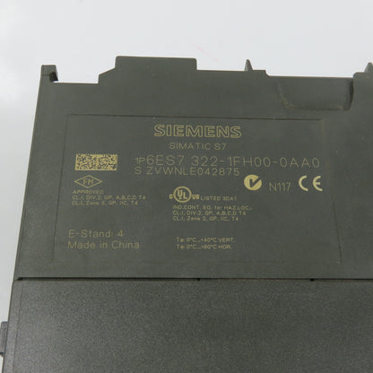 Siemens 6ES7 322-1FH00-0AA0 Simatic S7 SM322 Digital Output Module (NO COVER)