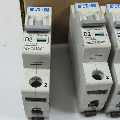 Eaton WMZS1D02 D2 2A 1-Pole Rail Mount Circuit Breaker 230/400VAC HUGE Lot Of 83
