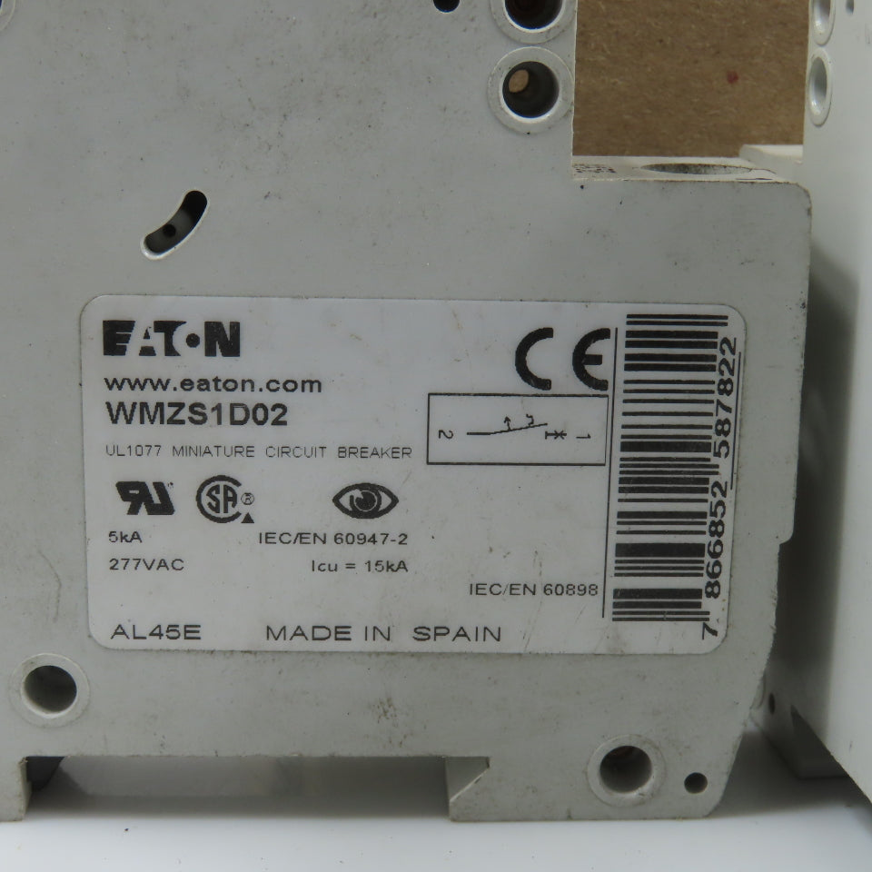 Eaton WMZS1D02 D2 2A 1-Pole Rail Mount Circuit Breaker 230/400VAC HUGE Lot Of 83