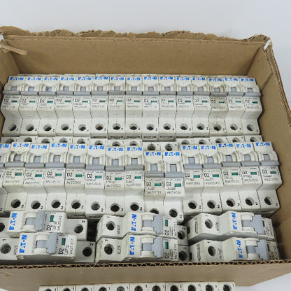 Eaton WMZS1D02 D2 2A 1-Pole Rail Mount Circuit Breaker 230/400VAC HUGE Lot Of 83