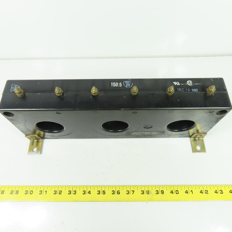 Westinghouse 9917D43H02 Current Transformer Ratio 150:5A 600V 50-400Hz
