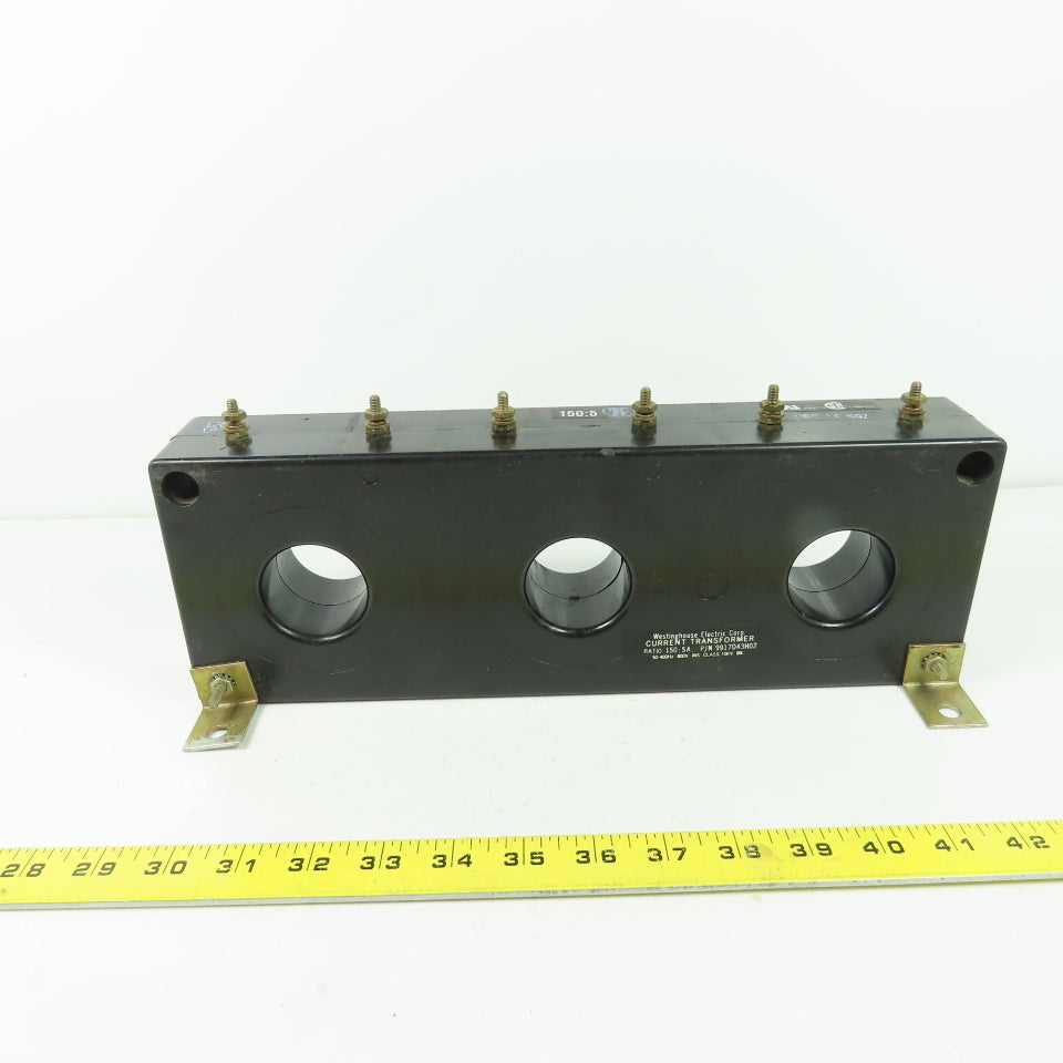 Westinghouse 9917D43H02 Current Transformer Ratio 150:5A 600V 50-400Hz