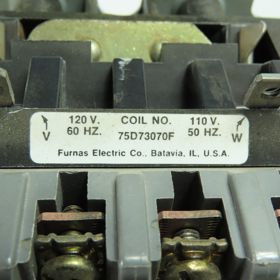 Furnas 14DST32A Size 1 10HP Motor Starter 600VAC 27A W/ 48ASD3M20 Overload Relay