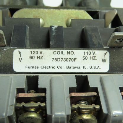 Furnas 14DST32A Size 1 10HP Motor Starter 600VAC 27A W/ 48ASD3M20 Overload Relay