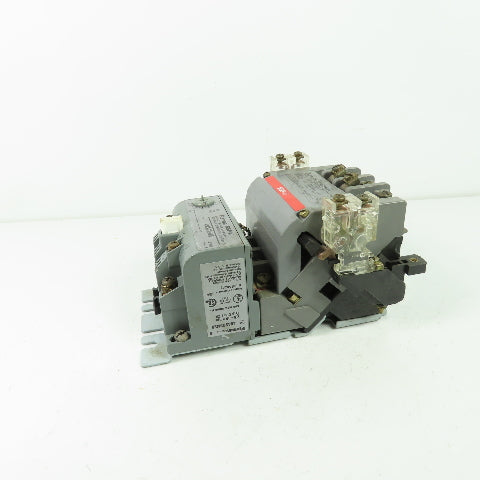 Furnas 14DST32A Size 1 10HP Motor Starter 600VAC 27A W/ 48ASD3M20 Overload Relay