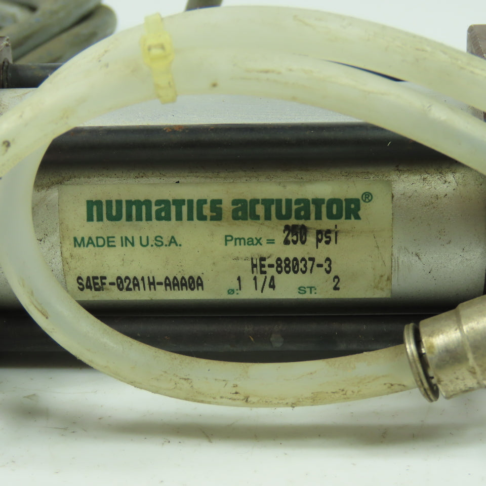 Numatics S4EF-02A1H-AAA0A Pneumatic Cylinder Actuator 1-1/4"Bore 2"Stroke 250PSI