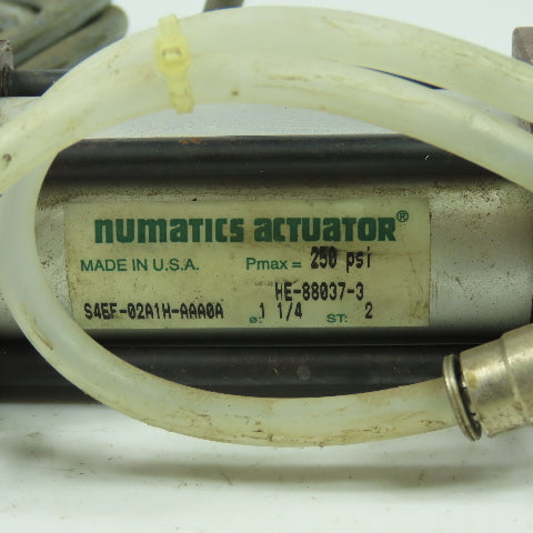 Numatics S4EF-02A1H-AAA0A Pneumatic Cylinder Actuator 1-1/4"Bore 2"Stroke 250PSI