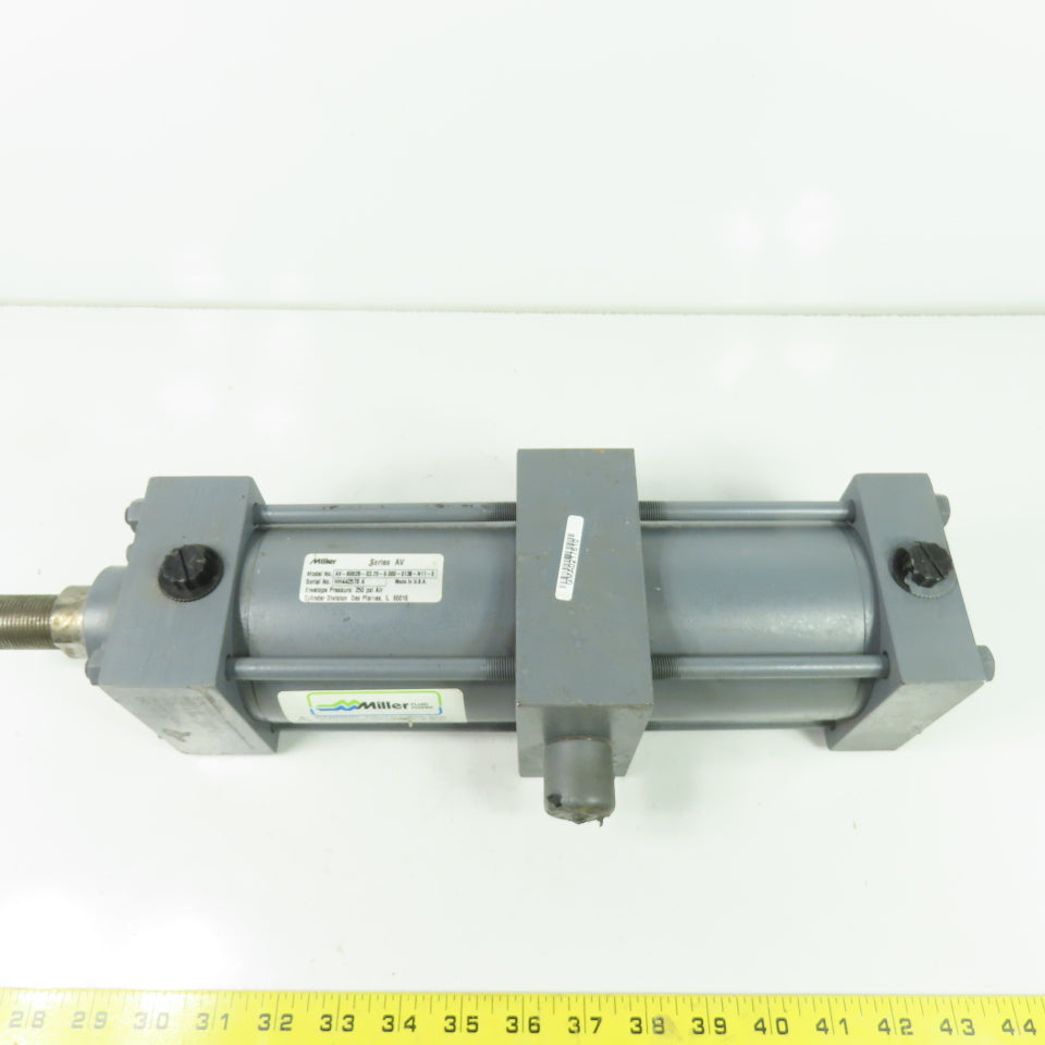 Miller AV-89B2B-03.25-9.000-0138-N11-0 Pneumatic Air Cylinder 3.25"Bore 9"Stroke