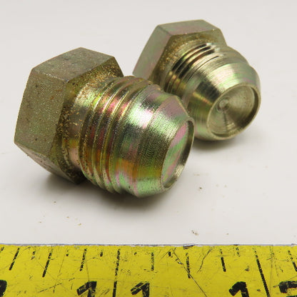 Parker 3/4" (-12) JIC Flare 1-1/16"-12 Solid Hydraulic Hex Plug Lot Of 2