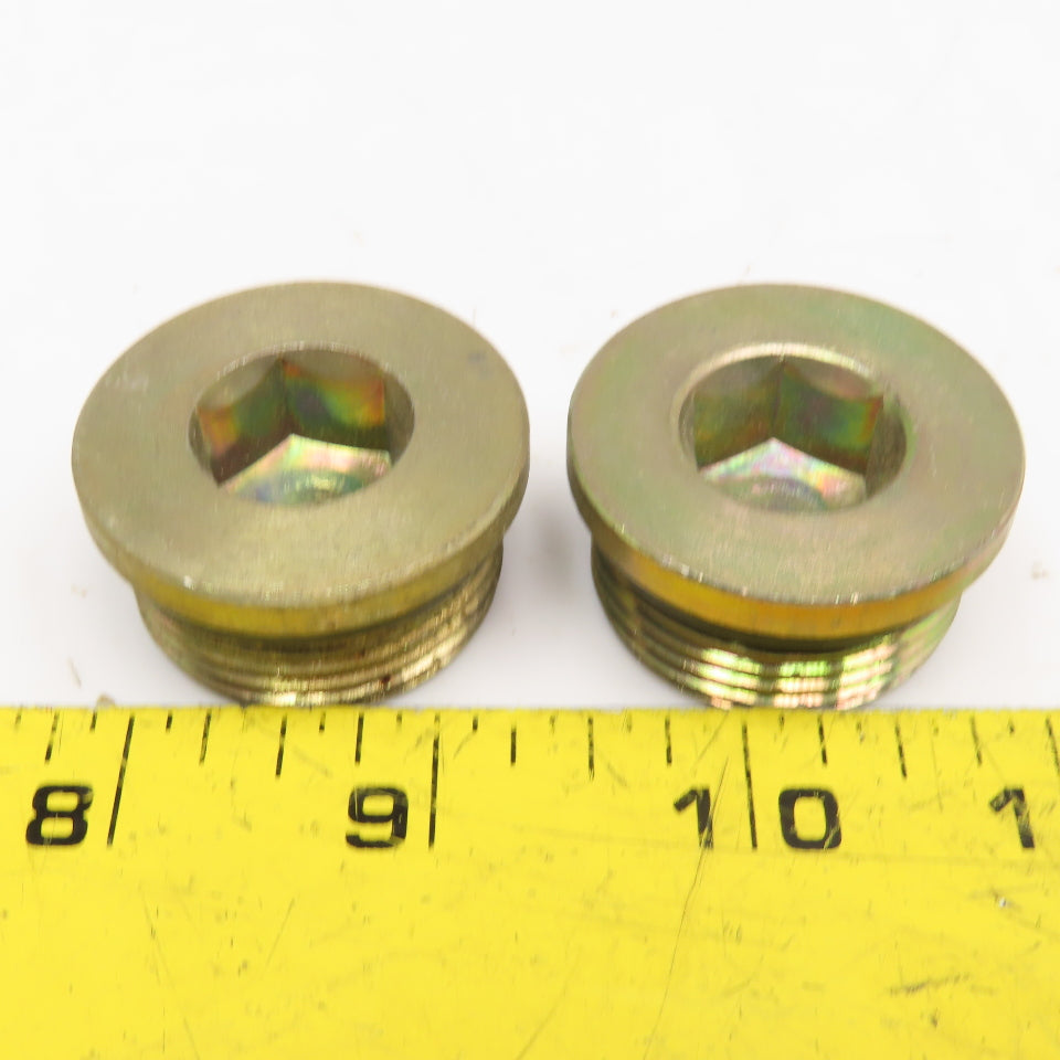 Parker 1" (-16) O-Ring Boss ORB Recessed Hydraulic Plug 1-5/16"-12 Lot Of 2