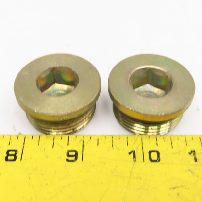 Parker 1" (-16) O-Ring Boss ORB Recessed Hydraulic Plug 1-5/16"-12 Lot Of 2