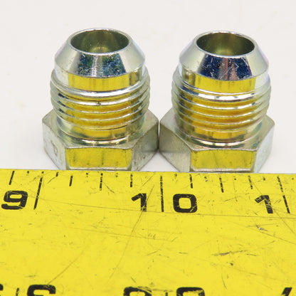 Parker 5/8" JIC 37° Flare Hex Plug 7/8"-18 Thread Zinc Lot Of 2