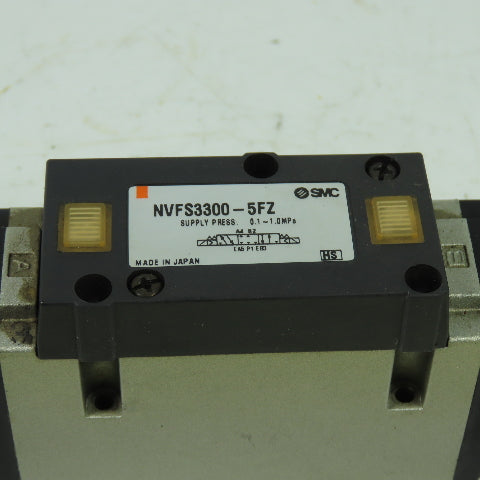 SMC NVFS3300-5FZ Pneumatic Solenoid Valve 1.0MPa 21-26VDC Coil