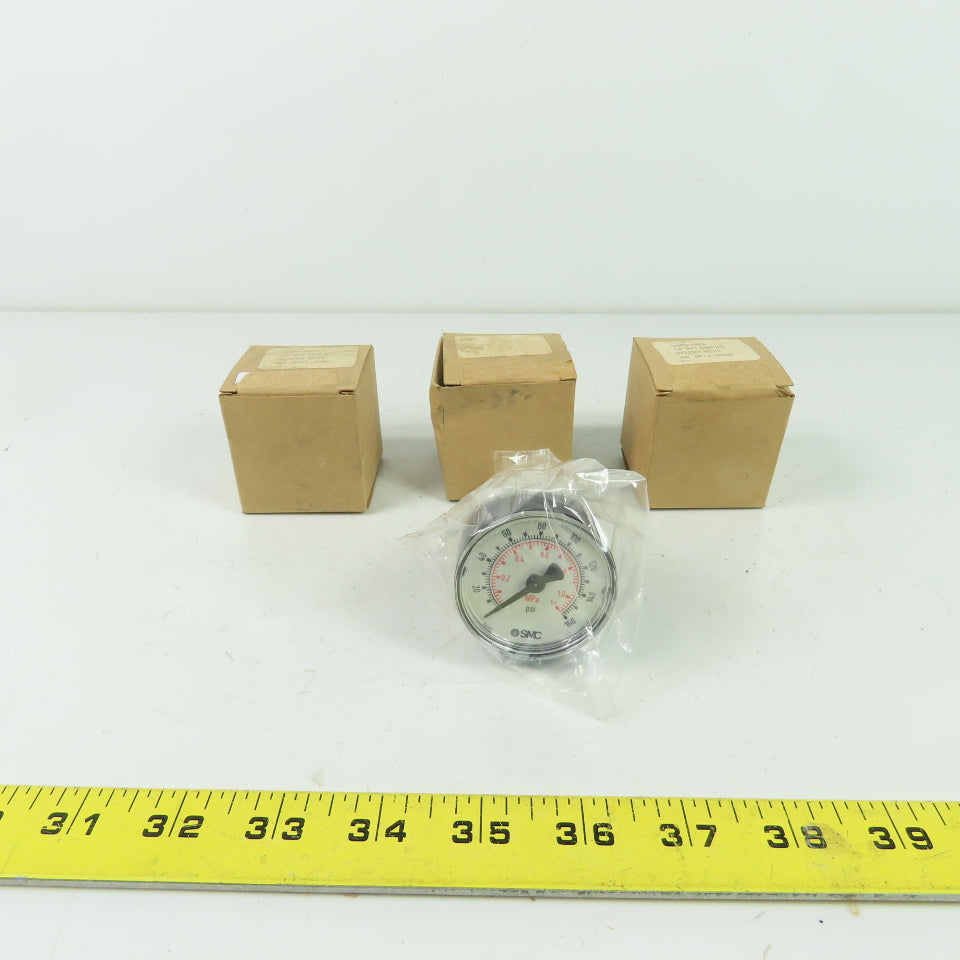 SMC 4274866 Pressure Gauge 0-160PSI 1/4" NPT Lot Of 3