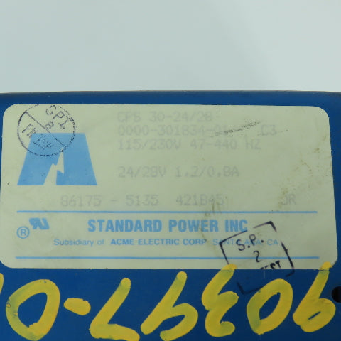 Standard Power CPS-30-24/28 24/28VDC 1.2/0.8A Acme Power Supply 115/230V Input