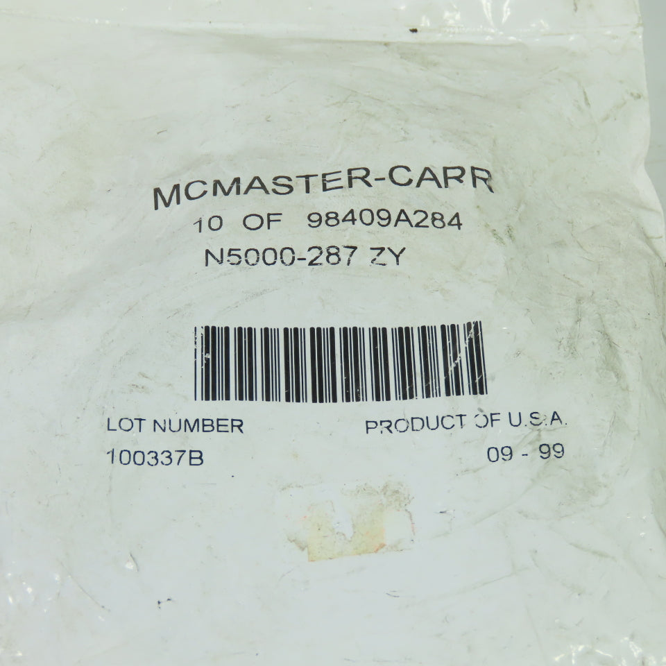 Mcmaster-Carr N5000-287 Retaining Ring 98409A284 Lot of 10