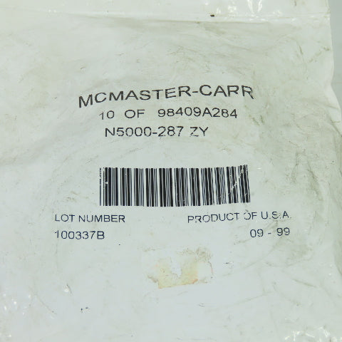 Mcmaster-Carr N5000-287 Retaining Ring 98409A284 Lot of 10