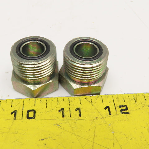 Parker 3/4" (-12) O-Ring Face Seal ORS Hex Plug Lot Of 2