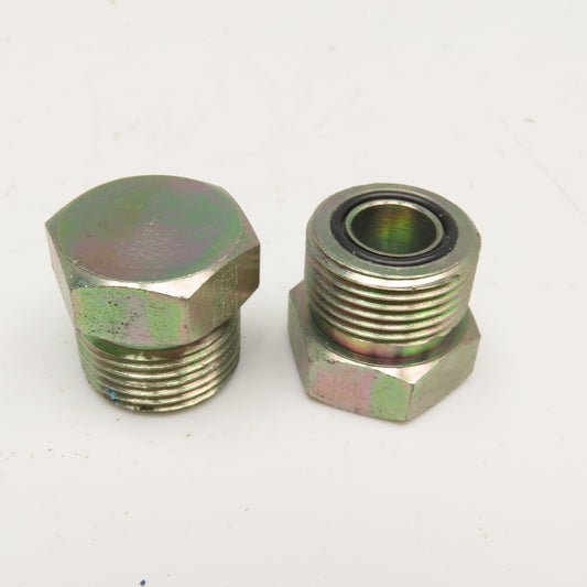 Parker 3/4" (-12) O-Ring Face Seal ORS Hex Plug Lot Of 2