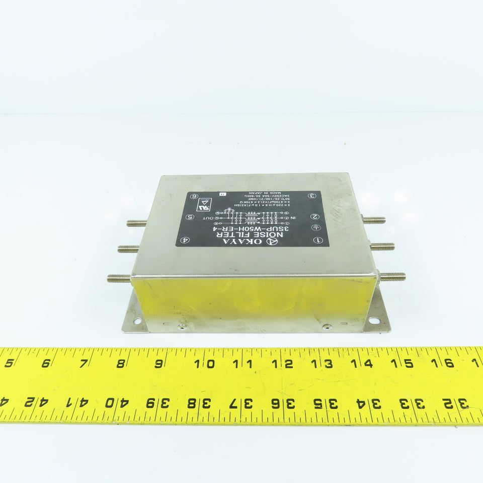 Okaya 3SUP-W50H-ER-4 Noise Filter 4700pF 3-Phase 250V 50A 50/60HZ