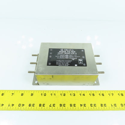 Okaya 3SUP-W50H-ER-4 Noise Filter 4700pF 3-Phase 250V 50A 50/60HZ