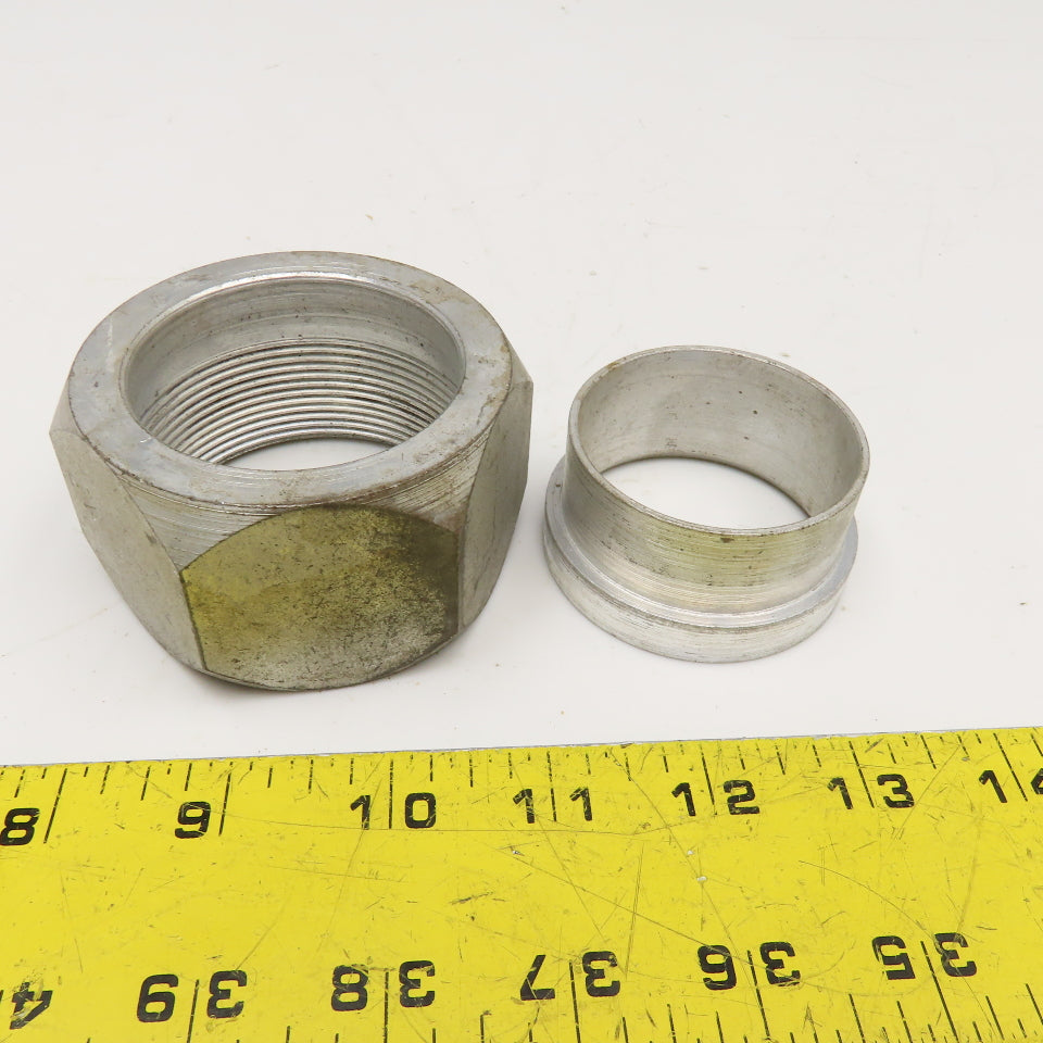 2" Steel Single Ferrule Steel Hydraulic Tubing Compression Nut