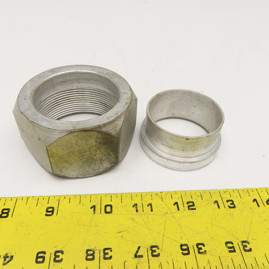 2" Steel Single Ferrule Steel Hydraulic Tubing Compression Nut