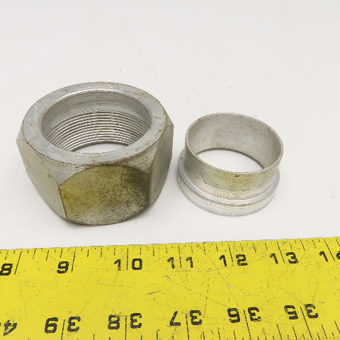 2" Steel Single Ferrule Steel Hydraulic Tubing Compression Nut