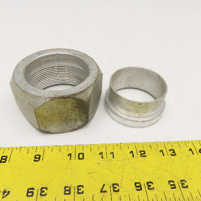 2" Steel Single Ferrule Steel Hydraulic Tubing Compression Nut