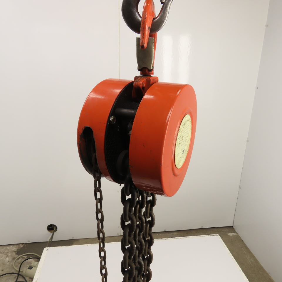 CM Series 2-Ton 4000LB Manual Chain Fall Hoist 8' Lift 7' Pendant Chain