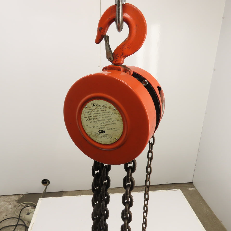 CM Series 2-Ton 4000LB Manual Chain Fall Hoist 8' Lift 7' Pendant Chain