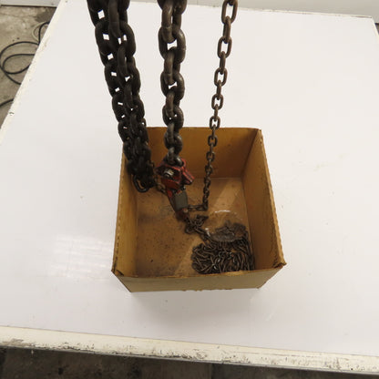 CM Series 2-Ton 4000LB Manual Chain Fall Hoist 8' Lift 7' Pendant Chain