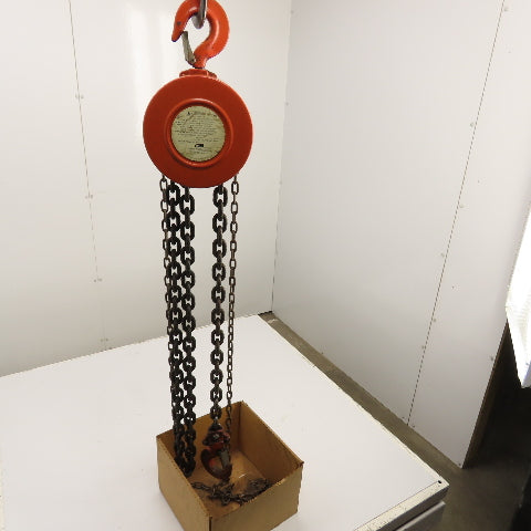 CM Series 2-Ton 4000LB Manual Chain Fall Hoist 8' Lift 7' Pendant Chain