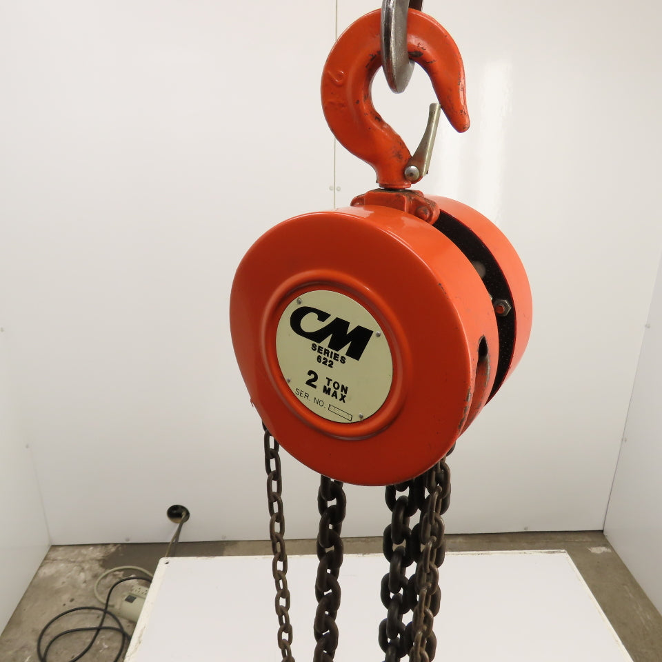 CM Series 2-Ton 4000LB Manual Chain Fall Hoist 8' Lift 7' Pendant Chain