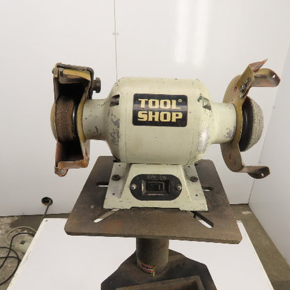 Tool Shop 241-1406 6" Dual Wheel Pedestal Bench Grinder 115V 1/2HP 3450RPM